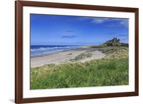 Bamburgh Castle across the Dunes, Early Summer Afternoon, Northumberland, England, United Kingdom-Eleanor Scriven-Framed Photographic Print