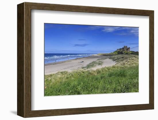 Bamburgh Castle across the Dunes, Early Summer Afternoon, Northumberland, England, United Kingdom-Eleanor Scriven-Framed Photographic Print