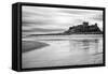 Bamburgh Castle and Beach at Low Tide, Northumberland, Uk-Nadia Isakova-Framed Stretched Canvas