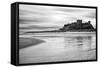 Bamburgh Castle and Beach at Low Tide, Northumberland, Uk-Nadia Isakova-Framed Stretched Canvas