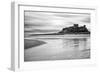 Bamburgh Castle and Beach at Low Tide, Northumberland, Uk-Nadia Isakova-Framed Photographic Print