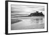 Bamburgh Castle and Beach at Low Tide, Northumberland, Uk-Nadia Isakova-Framed Photographic Print