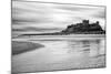Bamburgh Castle and Beach at Low Tide, Northumberland, Uk-Nadia Isakova-Mounted Photographic Print