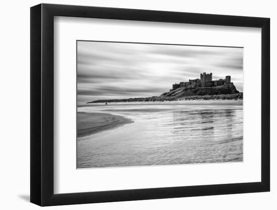 Bamburgh Castle and Beach at Low Tide, Northumberland, Uk-Nadia Isakova-Framed Photographic Print