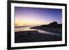 Bamburgh Castle at Sunrise, Bamburgh, Northumberland, England, United Kingdom, Europe-Markus Lange-Framed Photographic Print