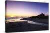 Bamburgh Castle at Sunrise, Bamburgh, Northumberland, England, United Kingdom, Europe-Markus Lange-Stretched Canvas