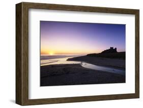 Bamburgh Castle at Sunrise, Bamburgh, Northumberland, England, United Kingdom, Europe-Markus Lange-Framed Photographic Print