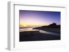 Bamburgh Castle at Sunrise, Bamburgh, Northumberland, England, United Kingdom, Europe-Markus Lange-Framed Photographic Print