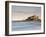 Bamburgh Castle Bathed in Golden Evening Light Overlooking Bamburgh Bay with the Sea Filling the Fo-Lee Frost-Framed Photographic Print