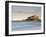 Bamburgh Castle Bathed in Golden Evening Light Overlooking Bamburgh Bay with the Sea Filling the Fo-Lee Frost-Framed Photographic Print