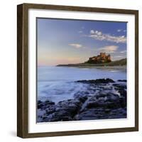 Bamburgh Castle Bathed in Warm Evening Light, Bamburgh, Northumberland, England, United Kingdom-Lee Frost-Framed Photographic Print