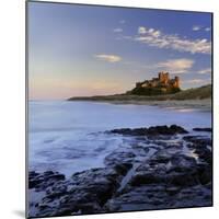 Bamburgh Castle Bathed in Warm Evening Light, Bamburgh, Northumberland, England, United Kingdom-Lee Frost-Mounted Photographic Print