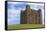 Bamburgh Castle, the Keep, with English Flag of St. George-Eleanor Scriven-Framed Stretched Canvas