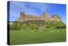 Bamburgh Castle under a Blue Summer Sky, Bamburgh, Northumberland, England, United Kingdom-Eleanor Scriven-Stretched Canvas