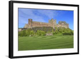 Bamburgh Castle under a Blue Summer Sky, Bamburgh, Northumberland, England, United Kingdom-Eleanor Scriven-Framed Photographic Print