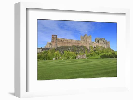 Bamburgh Castle under a Blue Summer Sky, Bamburgh, Northumberland, England, United Kingdom-Eleanor Scriven-Framed Photographic Print