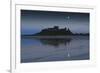 Bamburgh Castle under a Full Moon at Dusk in Summer, Bamburgh, Northumberland, England-Eleanor Scriven-Framed Photographic Print