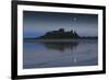 Bamburgh Castle under a Full Moon at Dusk in Summer, Bamburgh, Northumberland, England-Eleanor Scriven-Framed Photographic Print