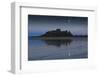 Bamburgh Castle under a Full Moon at Dusk in Summer, Bamburgh, Northumberland, England-Eleanor Scriven-Framed Photographic Print