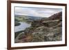 Bamford Edge with Heather Above Ladybower and Ashopton Bridge at Dawn-Eleanor Scriven-Framed Photographic Print