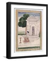 Bamgali Ragini, Ragamala Album, School of Rajasthan, 19th Century-null-Framed Giclee Print