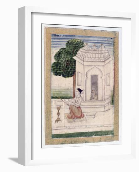 Bamgali Ragini, Ragamala Album, School of Rajasthan, 19th Century-null-Framed Giclee Print