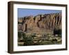 Bamiyan Valley, Showing the Large Buddha, Circa 5th Century, Afghanistan-Antonia Tozer-Framed Photographic Print