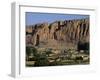 Bamiyan Valley, Showing the Large Buddha, Circa 5th Century, Afghanistan-Antonia Tozer-Framed Photographic Print