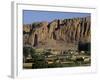 Bamiyan Valley, Showing the Large Buddha, Circa 5th Century, Afghanistan-Antonia Tozer-Framed Photographic Print