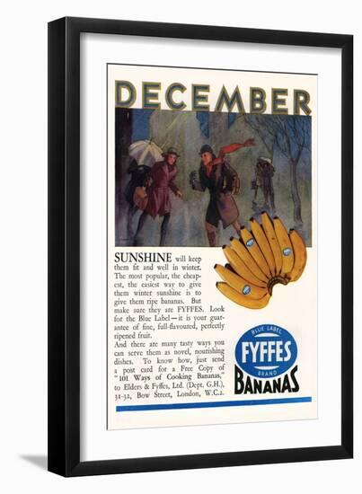 Banana Advertisement, 1931-null-Framed Art Print