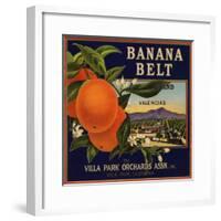 Banana Belt Brand - Villa Park, California - Citrus Crate Label-Lantern Press-Framed Art Print