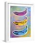 Banana Goes Pop-Abstract Graffiti-Framed Giclee Print