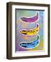 Banana Goes Pop-Abstract Graffiti-Framed Giclee Print