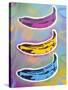 Banana Goes Pop-Abstract Graffiti-Stretched Canvas