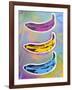 Banana Goes Pop-Abstract Graffiti-Framed Giclee Print