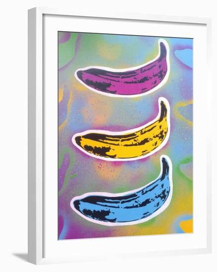 Banana Goes Pop-Abstract Graffiti-Framed Giclee Print