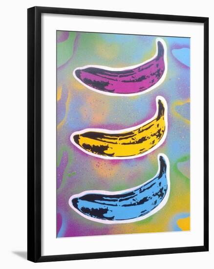 Banana Goes Pop-Abstract Graffiti-Framed Giclee Print