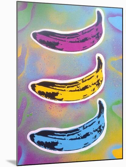 Banana Goes Pop-Abstract Graffiti-Mounted Giclee Print