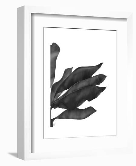 Banana Leaves 1, Black on White-Fab Funky-Framed Art Print