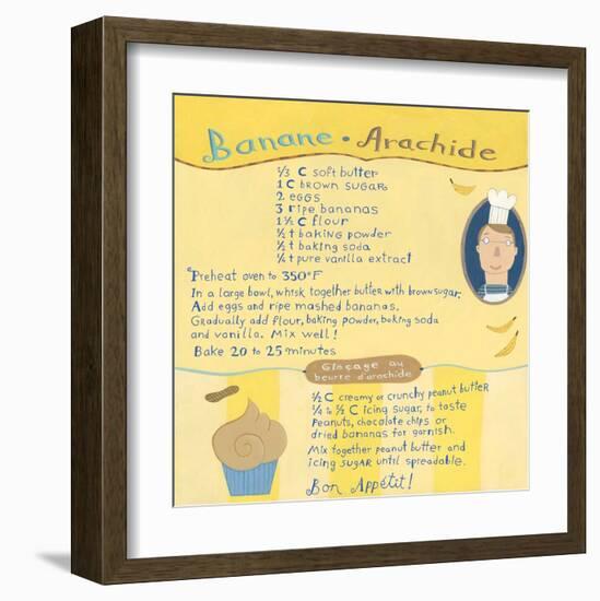 Banana-Peanut Cupcake-Céline Malépart-Framed Art Print