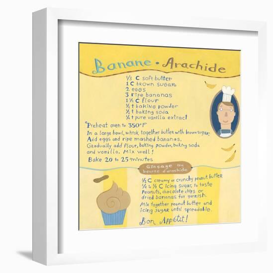 Banana-Peanut Cupcake-Céline Malépart-Framed Art Print