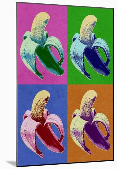 Banana Pop-Art-null-Mounted Poster