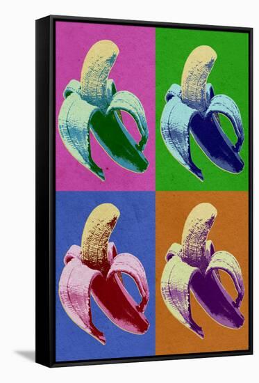 Banana Pop-Art-null-Framed Stretched Canvas