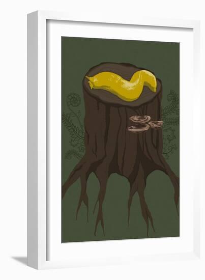 Banana Slug-Lantern Press-Framed Art Print