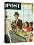 "Banana Split" Saturday Evening Post Cover, August 16, 1952-Amos Sewell-Stretched Canvas