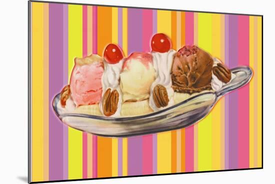 Banana Split-null-Mounted Art Print