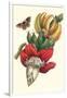 Banana Tree and Moths-Maria Sibylla Merian-Framed Art Print