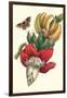 Banana Tree and Moths-Maria Sibylla Merian-Framed Art Print