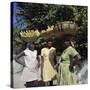 Banana Vendors, Kingston, Jamaica-null-Stretched Canvas