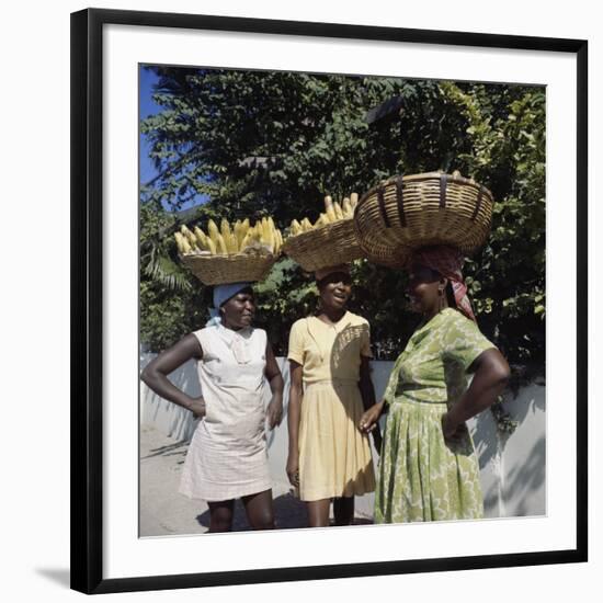 Banana Vendors, Kingston, Jamaica-null-Framed Photographic Print